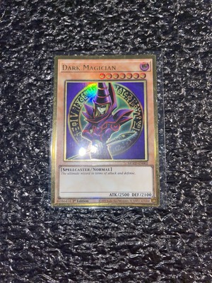 Yugioh Dark Magician MGED-EN002 Premium Gold Rare 1st Edition Light Play-image