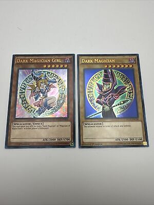 🔥 Yugioh Dark Magician & Girl YGLD-ENB03 ENC09 Ultra Rare Holo Near Mint 🔥-image