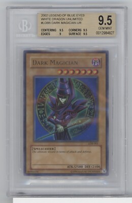 2002 Yu-Gi-Oh! Legend Of Blue-Eyes Dragon DARK MAGICIAN BGS 9.5 LOB5 Unlimited-image