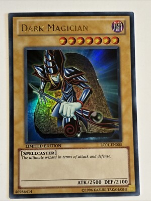1996 Yu-Gi-Oh! Dark Magician Spellcaster YSYR-EN001 RARE-image