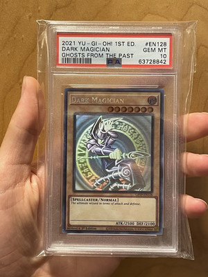 2021 YU-GI-OH! GHOSTS FROM THE PAST 1ST 1ST EDITION #EN128 DARK MAGICIAN PSA 10-image
