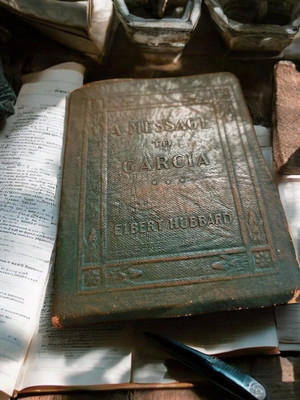 Garcia Message Antique Little Leather Book 1920s Great Vintage  Collectible-image