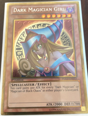 Dark Magician Girl - PGLD-EN033 Gold ULTRA RARE 1st Edition YuGiOh TCG Card-image