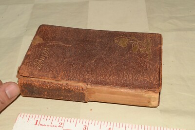 Antique ROBERT BURNS 1892 Leather Bound T.Y.Crowell Co. POETRY BOOK-image