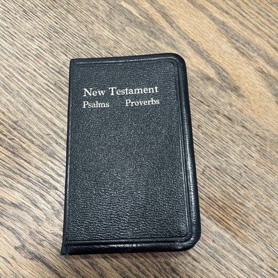 VTG Black New Testament Psalm Proverbs Mini Pocket Bible 5