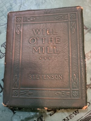 Will O The Mill  Little Leather Book 1920 Great Vintage Decor COLLECTIBLE -image