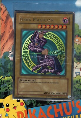 Yugioh! TCG    Dark Magician SDY-006 Unlimited Ultra Rare  Heavy Damage 2-image