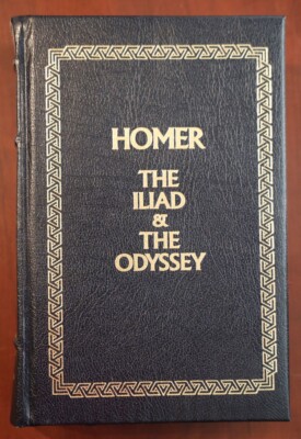 HOMER The Iliad / The Odyssey - Longmeadow Press 1993 Leather Collectible Book-image