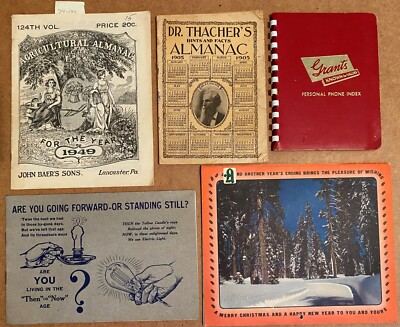5 vintage almanac's ETC 1905-1963 Grantville WV Electric laundry-image