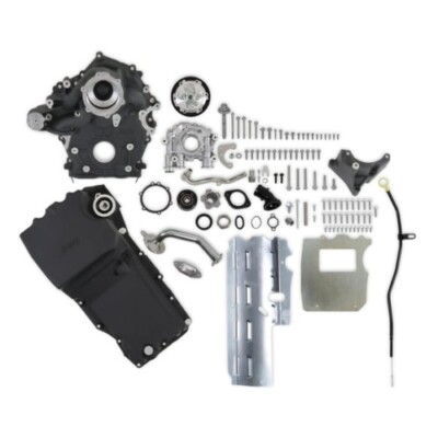 Holley 20-320BK High-Mount Accessory Drive - Base Kit - Black For Godzilla-image